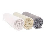 Set Easy dort Set van 3 hoeslakens, 60 x 120 cm, biologisch katoen, hazelnootwit, ecru