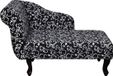 vidaXL Chaise longue tissu noir et blanc