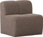WOOOD Mojo Banc de salle à manger 84cm avec dossier - Bouclé - Mélange brun