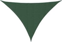 vidaXL Zonnescherm Driehoekig Donkergroen 2,5x2,5x3,5m Oxford Stof Waterafstotend UV-bescherming