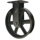 Maclean roue pivotante - Noir - Fonte - Ø200mm - Capacité de charge 400kg