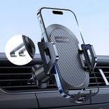 Miracase Mobiele telefoonhouder voor in de auto, nieuwe dubbele haak van staal, voor ventilatiegleuf, compatibel met iPhone 14/13/12, Samsung Xiaomi en andere smartphones serie