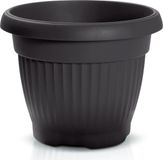 Prosperplast Plantenpot/bloempot Roma Garden - buiten/binnen - kunststof - antraciet - D25 x H25 cm