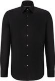 Hugo Boss BOSS Joe regular fit overhemd - popeline - zwart gestreept - Strijkvriendelijk - Boordmaat: 37