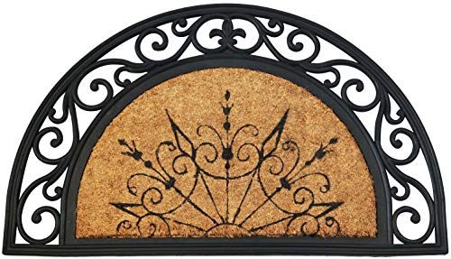 ID Mat Voetmat van kokosvezel op rubberen frame, beige, 45 x 75 cm, CORALN4575DL85031