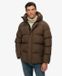 Superdry Middellange Sport Pufferjas met Capuchon Heren Slate Brown XXL