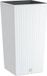 vidaXL Plantenbak met uitneembare bak rattan-look 26.5 cm PP wit