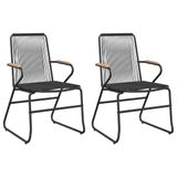 VidaXL Tuinstoel Terras Polyvinyl chloride (PVC), Staal, Teak