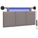 vidaXL - Hangend hoofdbord - Taupe - Fluweel