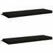 vidaXL Coussins de banc SOEST 2 pièces 100% Polyester Noir 150 x 50 x 8 cm