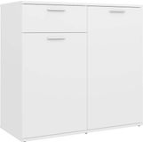 vidaXL Dressoir 80x36x75 cm Bewerkt Hout Wit