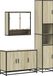 vidaXL meuble de salle de bain 3 pièces, chêne Sonoma, panneau de particules