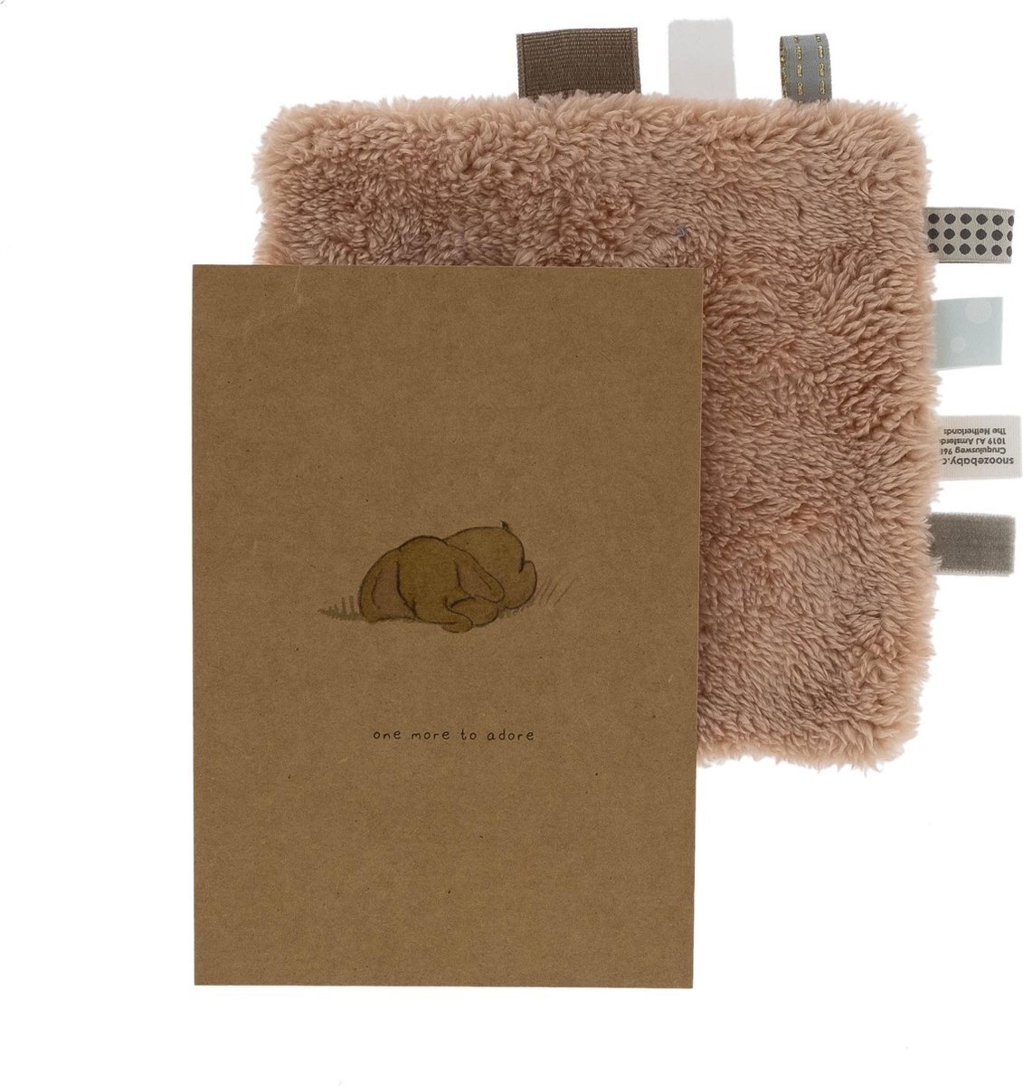 Snoozebaby cadeauset junior 15 x 15 cm katoen bruin 3 delig