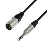 Adam Hall K4 BMV 0150 1.5m 6.35mm TRS XLR (3-pin) Zwart, Zilver audio kabel
