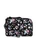 Vera Bradley Katoenen damesportemonnee met dubbele ritssluiting en RFID-bescherming, botanisch patroon, één maat