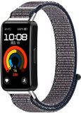 By Qubix Qubix - Sport loop nylon bandje - Blauw gemêleerd - geschikt voor Huawei Band 10 / 9 / 8