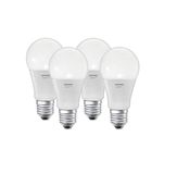 LEDVANCE Smart LED-lamp met Bluetooth Mesh-technologie, E27-fitting, instelbare lichtkleur (2000-6500K), RGB-kleur veranderbaar, vervangt 60W gloeilampen, bestuurbaar met Google en Alexa, 4-pack