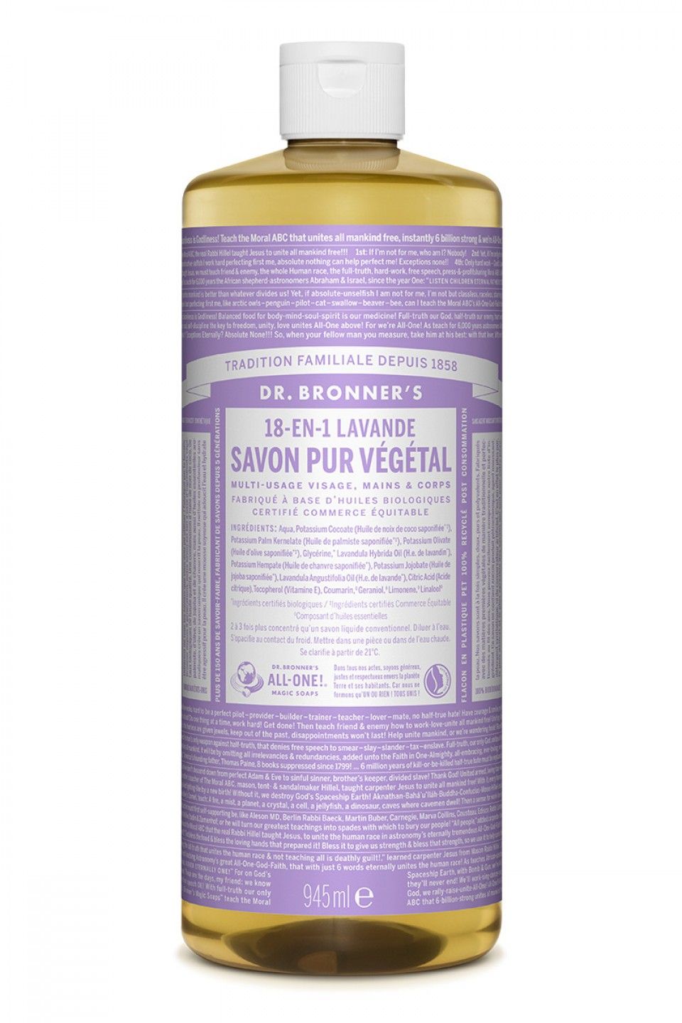 Dr. Bronner's 18-EN-1 Lavender Liquid Soap - 945ml