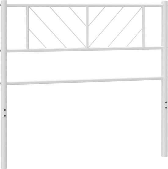 VidaXL Hoofdeind & Voeteind Wit Staal 90 cm