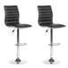 Beliani LUCERNE - Tabouret de bar - Noir - Similicuir - Réglable