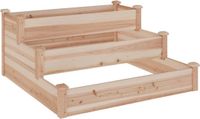 vidaXL Verhoogde Plantenbak met Voering 120x120x56 cm Massief Vurenhout