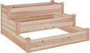 vidaXL Verhoogde Plantenbak met Voering 120x120x56 cm Massief Vurenhout