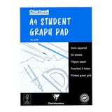 Clairefontaine J6Q4BZ Chartwell gelijmd blok 50V A4 70g millimeterpapier 5mm