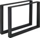 In And OutdoorMatch Jarrett Pieds de table - Set de 2 - Forme en U - Noir - 90x72 cm
