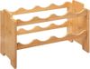 5five Stapelbaar bamboe flessenrek/wijnrek voor 8 flessen - 46 x 24,5 x 29,5 cm - Wijnfles houder