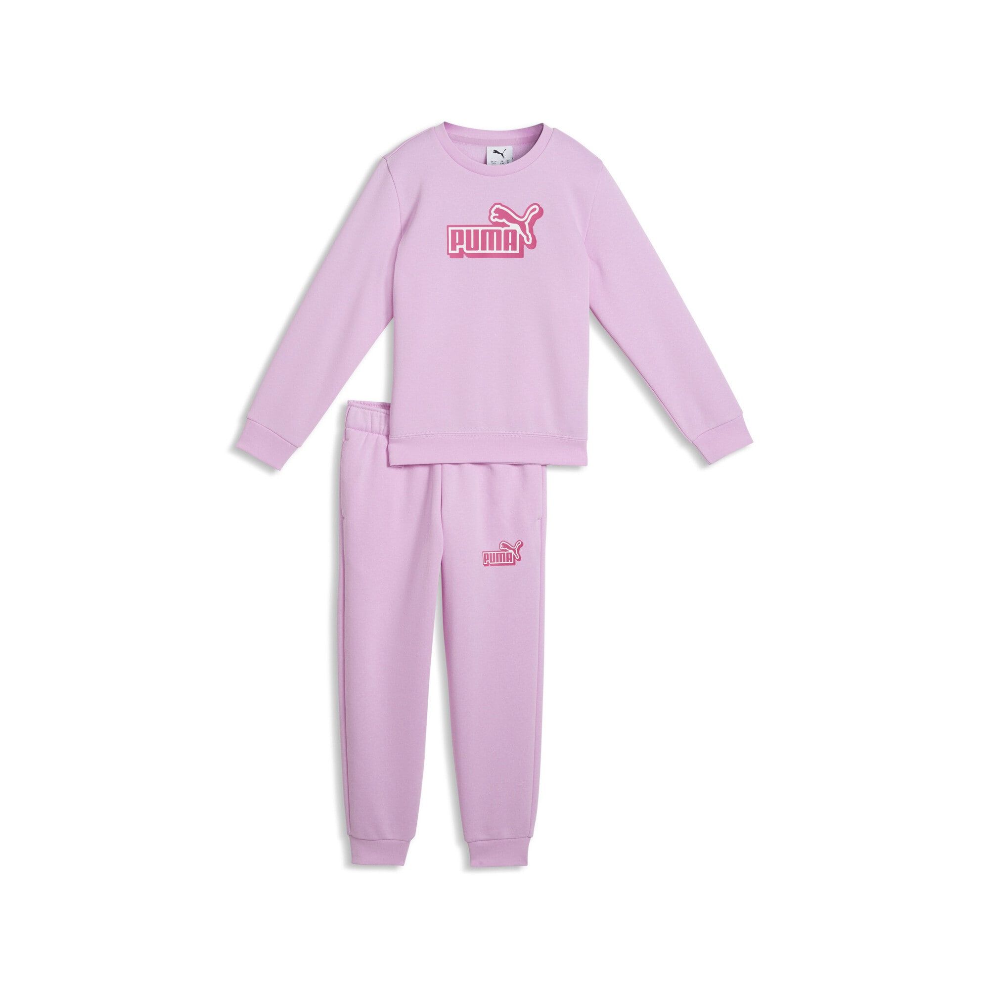 PUMA Essentials Logo Lab Crew Trainingspak voor kinderen 98, Mauve Glow Pink