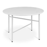 bomoe Finn – Table d'appoint ronde Métal Blanc – Ø 53 cm Plateau résistant aux rayures – Table basse stable et légère – Intérieur & Extérieur