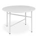 bomoe Finn – Table d'appoint ronde Métal Blanc – Ø 53 cm Plateau résistant aux rayures – Table basse stable et légère – Intérieur & Extérieur