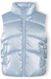 Minoti Gewatteerde Bodywarmer Meisjes Metallic - Gevoerd - Lichtblauw