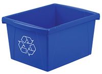 Storex 4 Gallon (15L) Recycle Bin, Blue