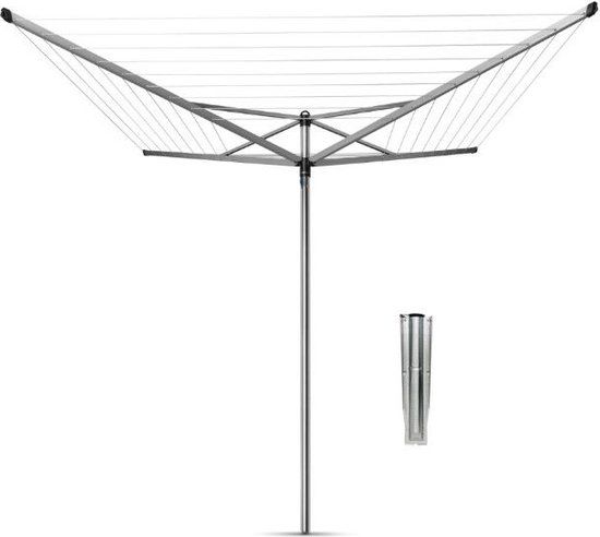 Brabantia Topspinner Droogmolen - 60 m - Metallic Grey