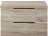 BES LED Seville Badmeubelset 80 cm - Wastafelblad Craft Oak Edge Greep