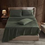 Hearth & Harbor Kingsize lakensets met extra hoge hoeken - olijfgroen