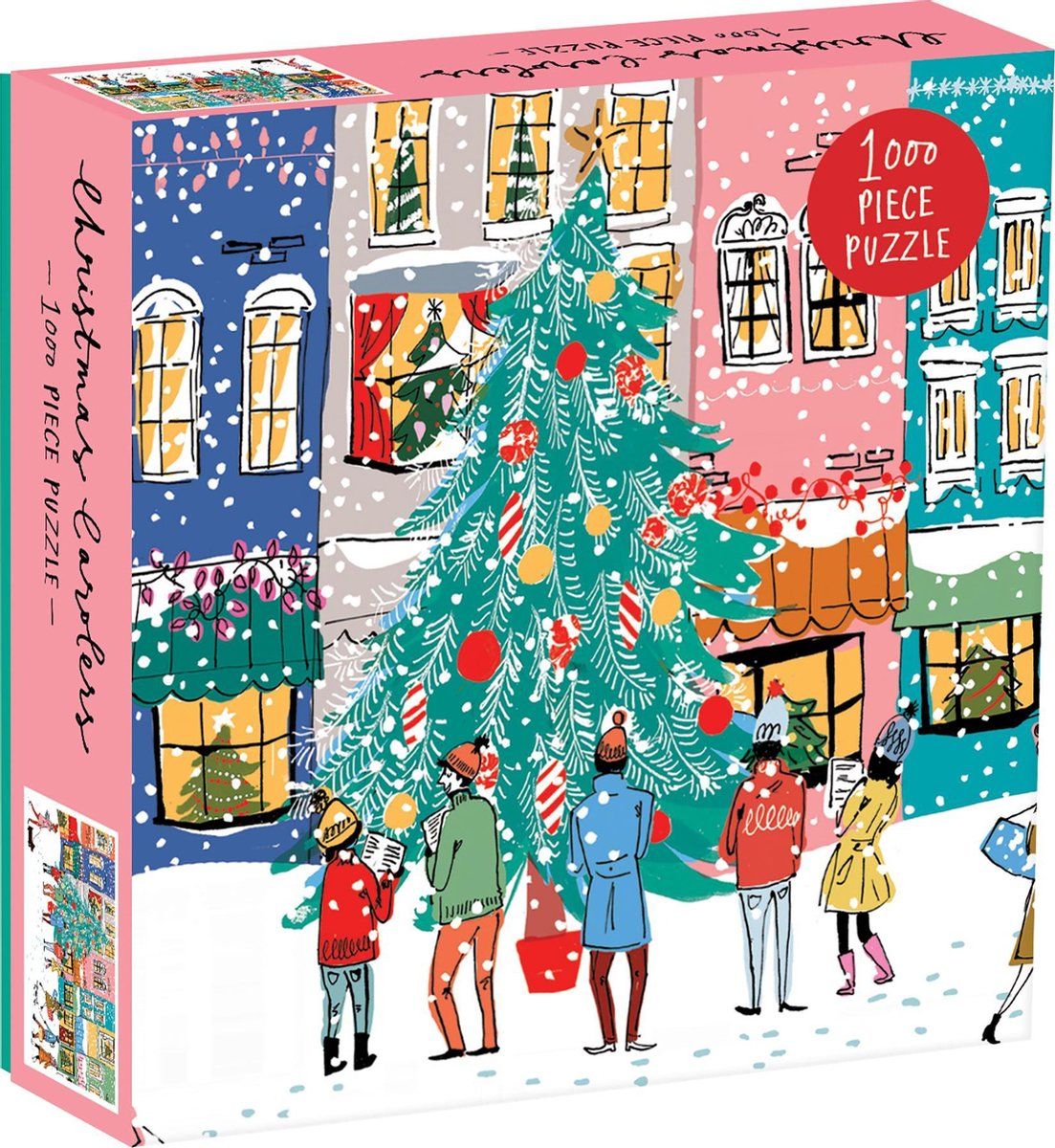 Mudpuppy Press Christmas Carolers Square Boxed 1000 Piece Puzzle