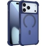 Coverzs iPhone 18 Pro Max matte shock case met MagSafe (donkerblauw)