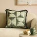 Studio LIVIT coussin décoratif graphique en viscose carré Reza 45x45 cm - vert foncé/vert clair