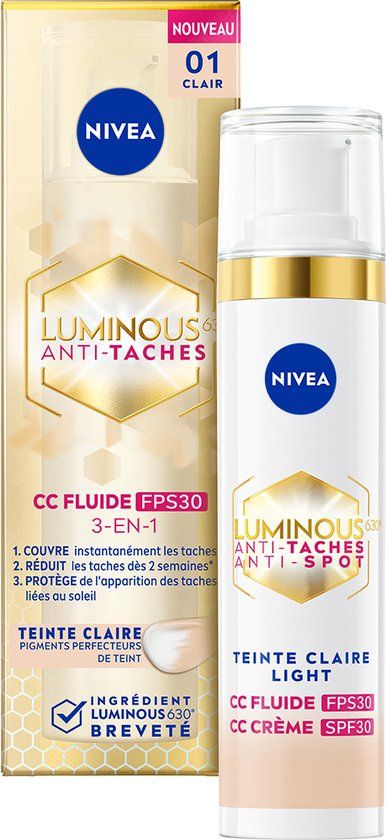 NIVEA Cellular LUMINOUS630 CC Fluid Cream SPF 30 - Light - 40ml