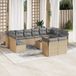 Maison Exclusive - Ensemble de jardin, composé de 13 pièces, avec coussins, beige, en polyrotin