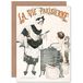 Artery8 La Vie Parisienne Beautiful Lady Kiss Change Cherub Magazine Cover Sealed Greeting Card Plus Envelope