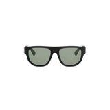 Bvlgari Bv40072i Lunettes de soleil homme noir carrées vert 55mm