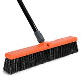 TreeLen 45,7 cm duwbezem buiten - Heavy Duty bezem voor opritten, trottoirs, terrassen en dek reinigt vuil, puin, zand, modder, bladeren en water - 18 brede haren