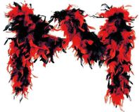 Wilbers & Wilbers Boa gemeleerd zwart/rood 65gram 180cm lang