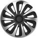 AutoStyle 4-Delige Wieldoppenset Caliber 16-inch Zilver/zwart Carbon-look
