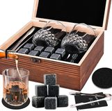 MEEQIAO Whisky Stones en glazen cadeauset voor heren