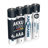 ANSMANN Oplaadbare NiMH Micro AAA 1000 mAh batterijen (4 stuks)