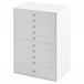 JOYFURNOS Organisateur de bijoux avec tiroirs, grande boîte de rangement, idée cadeau moderne pour chambre, 10 niveaux, blanc